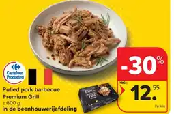 Carrefour Market Pulled pork barbecue Premium Grill aanbieding