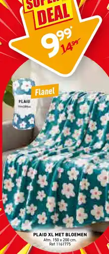 Trafic Plaid xl met bloemen aanbieding