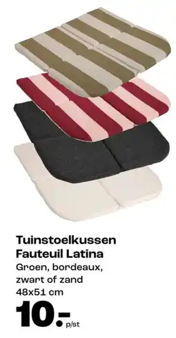 Kwantum Tuinstoelkussen Fauteuil Latina aanbieding