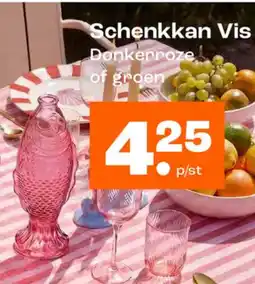 Kwantum Schenkkan Vis Donkerroze of groen aanbieding