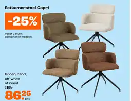 Kwantum Eetkamerstoel Capri aanbieding