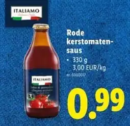 Lidl Rode kerstomatensaus aanbieding