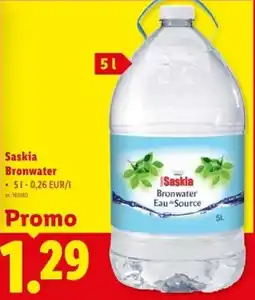 Lidl Saskia Bronwater aanbieding