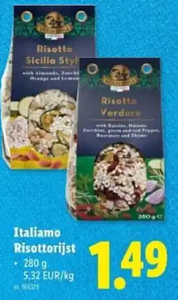 Lidl Italiamo Risottorijst aanbieding