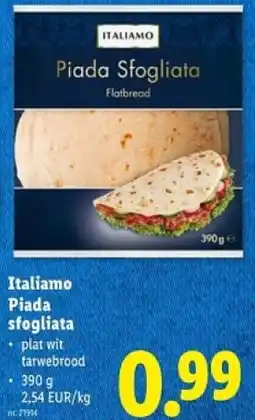 Lidl Italiamo Piada sfogliata aanbieding