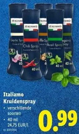 Lidl Italiamo Kruidenspray aanbieding