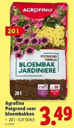 Lidl Agrofino Potgrond voor bloembakken aanbieding