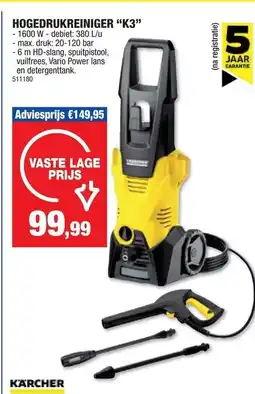 Hubo Hogedrukreiniger "k3" aanbieding