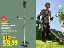 Lidl Parkside performance Accubosmaaier en grastrimmer, 40 V aanbieding