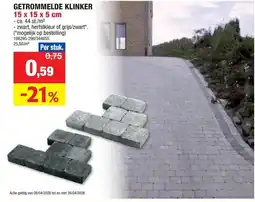 Hubo Getrommelde klinker aanbieding