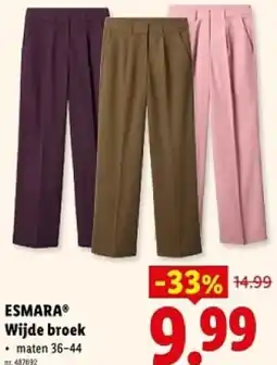 Lidl Esmara wijde broek aanbieding