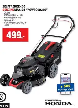 Hubo Zelftrekkende benzinemaaier "powpg60350" aanbieding