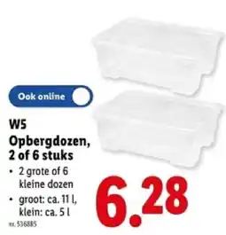 Lidl W5 Opbergdozen aanbieding