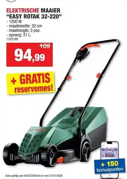 Hubo Elektrische maaier "easy rotak 32-220" aanbieding