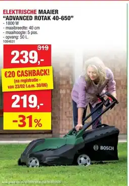 Hubo Elektrische maaier advanced rotak 40-650 aanbieding