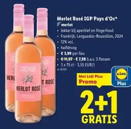 Lidl Merlot Rosé IGP Pays d'Oc aanbieding