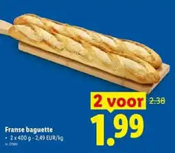 Lidl Franse baguette aanbieding