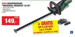 Hubo Accu heggenschaar "universal hedgecut 18-50" aanbieding