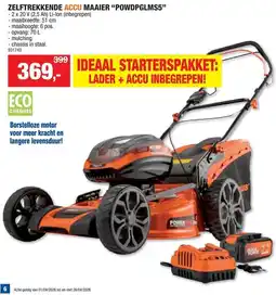 Hubo Zelftrekkende accu maaier "powdpglms5" aanbieding