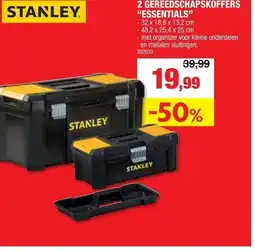 Hubo 2 gereedschapskoffers "essentials" aanbieding