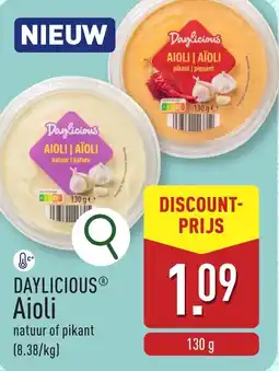 ALDI Daylicious aioli aanbieding