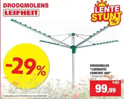 Hubo Droogmolen "linomatic comfort 400" aanbieding