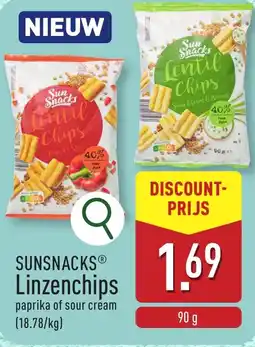 ALDI Sunsnacks linzenchips aanbieding
