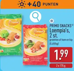 ALDI Primo snacks Loempia's, aanbieding