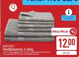 ALDI Novitesse Handdoekenset, 6-delig aanbieding