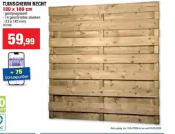 Hubo Tuinscherm recht 180 x 180 cm aanbieding