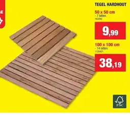 Hubo Tegel hardhout aanbieding