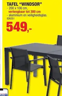 Hubo Tafel "windsor" aanbieding