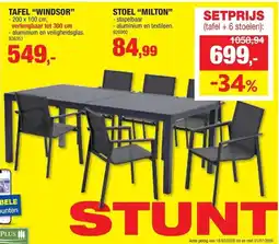 Hubo Setprijs (tafel +6 stoelen) aanbieding
