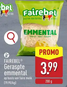 ALDI Fairebel Geraspte emmental aanbieding