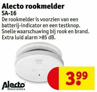 Kruidvat Alecto rookmelder sa-16 aanbieding