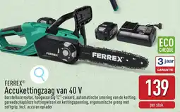 ALDI Ferrex Accukettingzaag van 40 V aanbieding