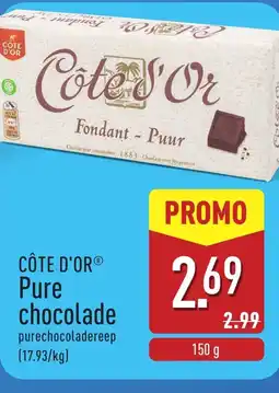 ALDI Côte d'or pure chocolade aanbieding