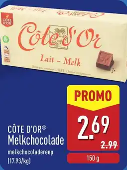 ALDI Côte d'or melkchocolade aanbieding