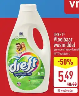 ALDI Dreft vloeibaar wasmiddel aanbieding