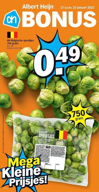 Albert Heijn Ah Belgische Spruitjes aanbieding