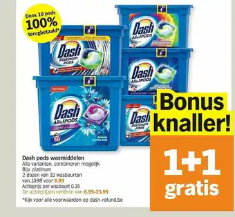 Albert Heijn Dash Pods Wasmiddelen aanbieding