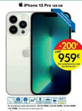Carrefour Iphone 13 Pro 128 Gb aanbieding