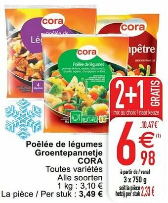 Poêlée de légumes groentepannetje cora