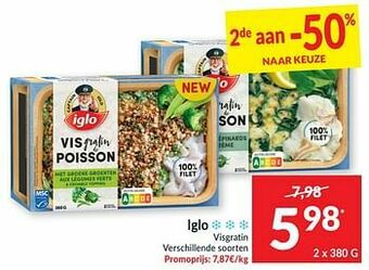 Intermarché Iglo visgratin aanbieding