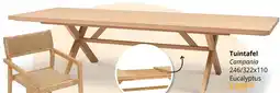 YGO Tuintafel campania eucalyptus aanbieding