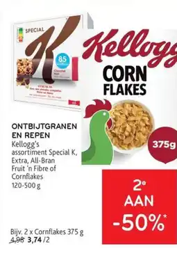 Alvo Ontbijtgranen en repen kellogg's aanbieding