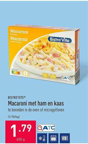 ALDI Macaroni Met Ham En Kaas aanbieding