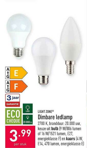 ALDI Dimbare Ledlamp aanbieding