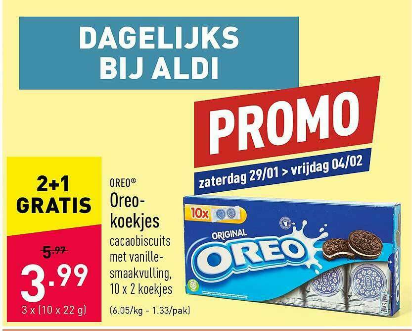 Oreo Koekjes promotie bij ALDI