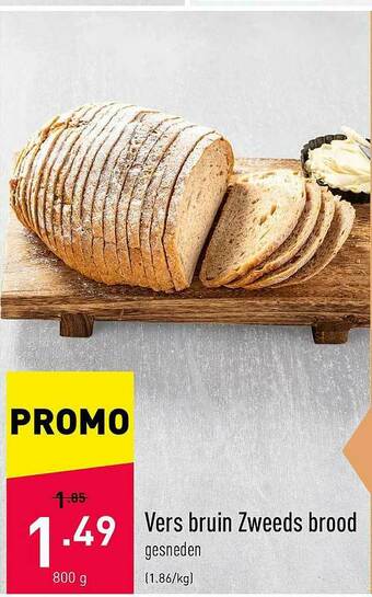 ALDI Vers Bruin Zweeds Brood aanbieding